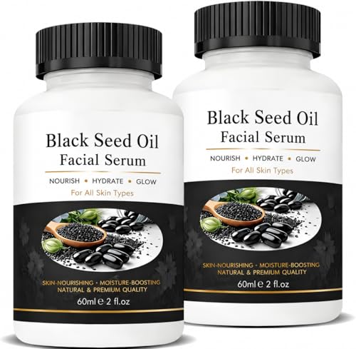 Black Seed Oil for Skin & Hair Deep Moisturising Face Oil for Dry Sensitive Skin 2PCS