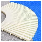 Griglie per Piscina, griglia di Troppo Pieno per Piscina in ABS - griglia di Scarico Doccia Bianca per Piscine Fuori Terra e passerelle per balconi - 18x100 cm (2 Pezzi) - Resistente, Facile