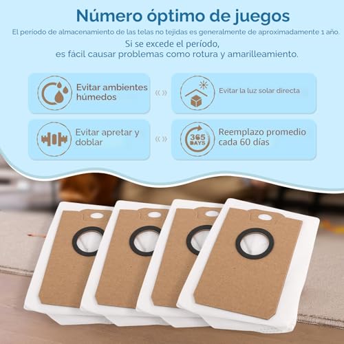 Miniatura 7 de 4 Pack Bolsas De Polvo Para Conga 2299 2499 7490 8290 3l De Capacidad Bolsas De Aspiradora Compatible Con Conga 2299 2499 8290 7490 Immortal Home X-Treme 7490 Immortal Home Con Cepillo De Limpieza
