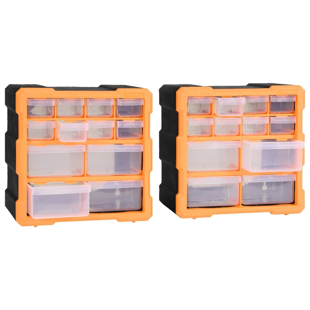 Genérico Organizadores multicajones con 12 cajones 2 uds 26,5x16x26 cm,Bricolaje,Accesorios de Bricolaje,Organización y Almacenamiento de Herramientas,Cajas de herramientas-147581