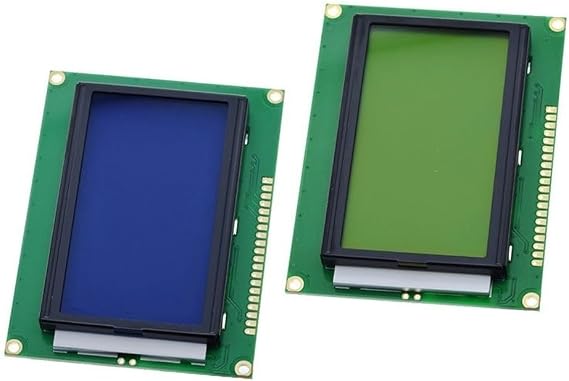 12864 LCD Display Module 128x64 Dot with Built-in Chinese Font and I2C Interface, Yellow-Green/Blue Screen, STN, for MATRIX(B)