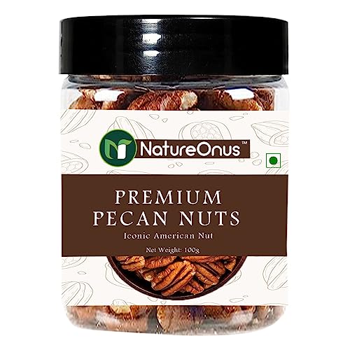 Image of NatureOnus Delicious Whole Pecan Nuts 100gms | Perfect for Snacking and Baking