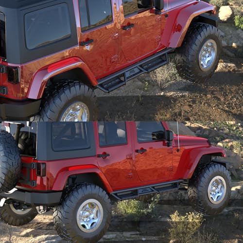 Estribos para Jeep Wrangler JK 2007-2018 2 pasos 6 pulg miniatura 5