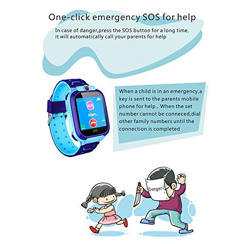 Ajcoflt 1.44 '' Kids Smart Watch LBS Tracker SOS Call 2-Way Call Chat de voz Configuração da zona