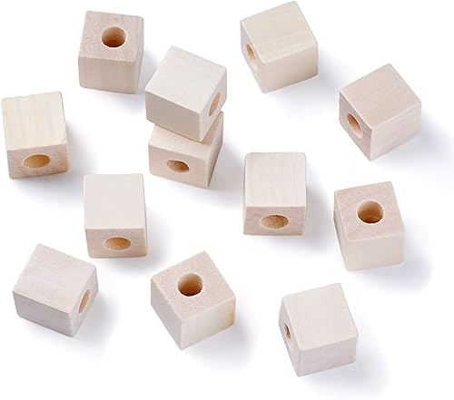 Miniatura 98 de Cheriswelry 240 cuentas de madera natural teñidas de 0.472 in, 16 a 0.669 in, cuentas de madera para decoración de manualidades, cuentas de madera