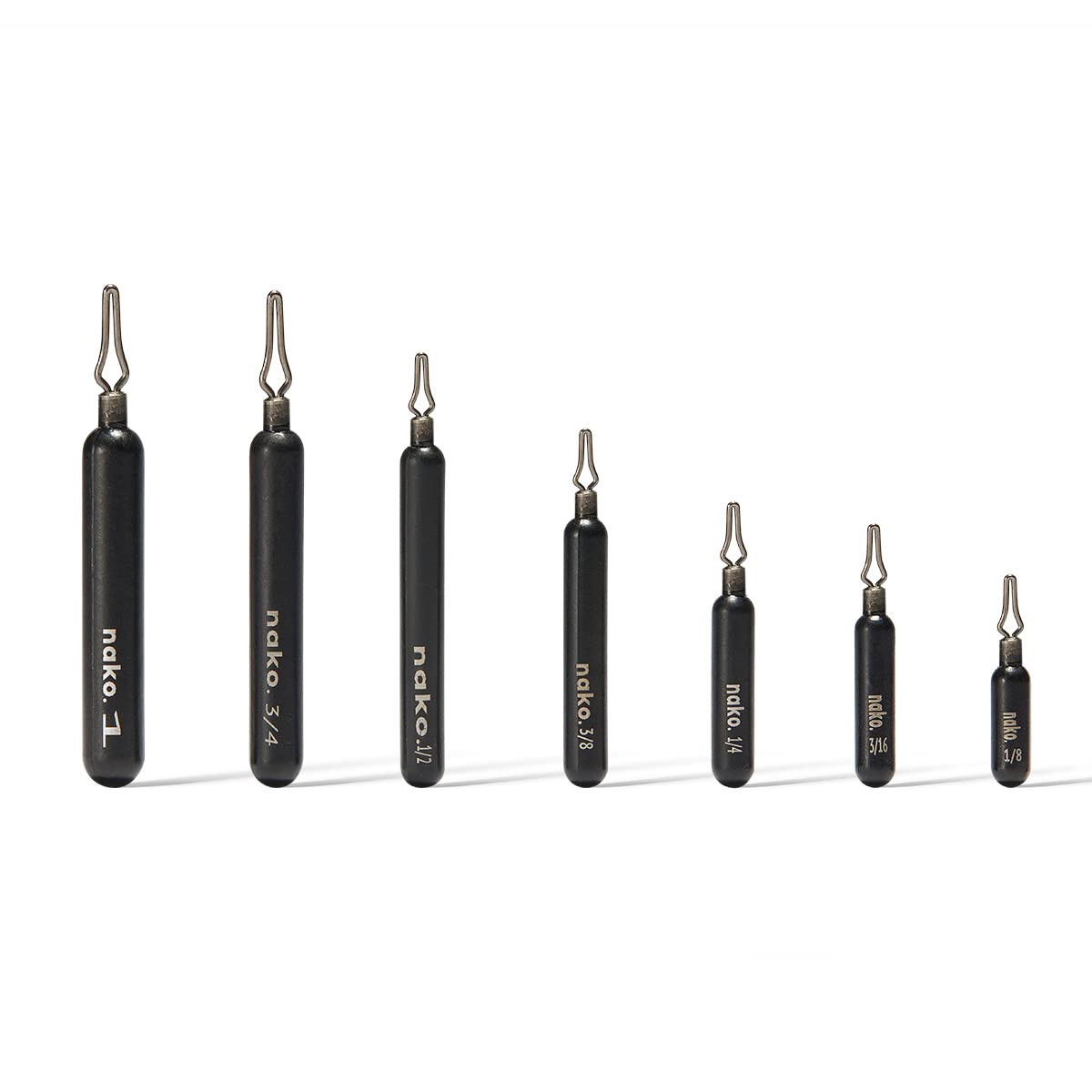 Nako Tungsten Drop Shot Weights, Tungsten Weights, Fishing Weights for Drop Shot rig, 1/32 oz - 1 oz, no chip Black, 5 Pack