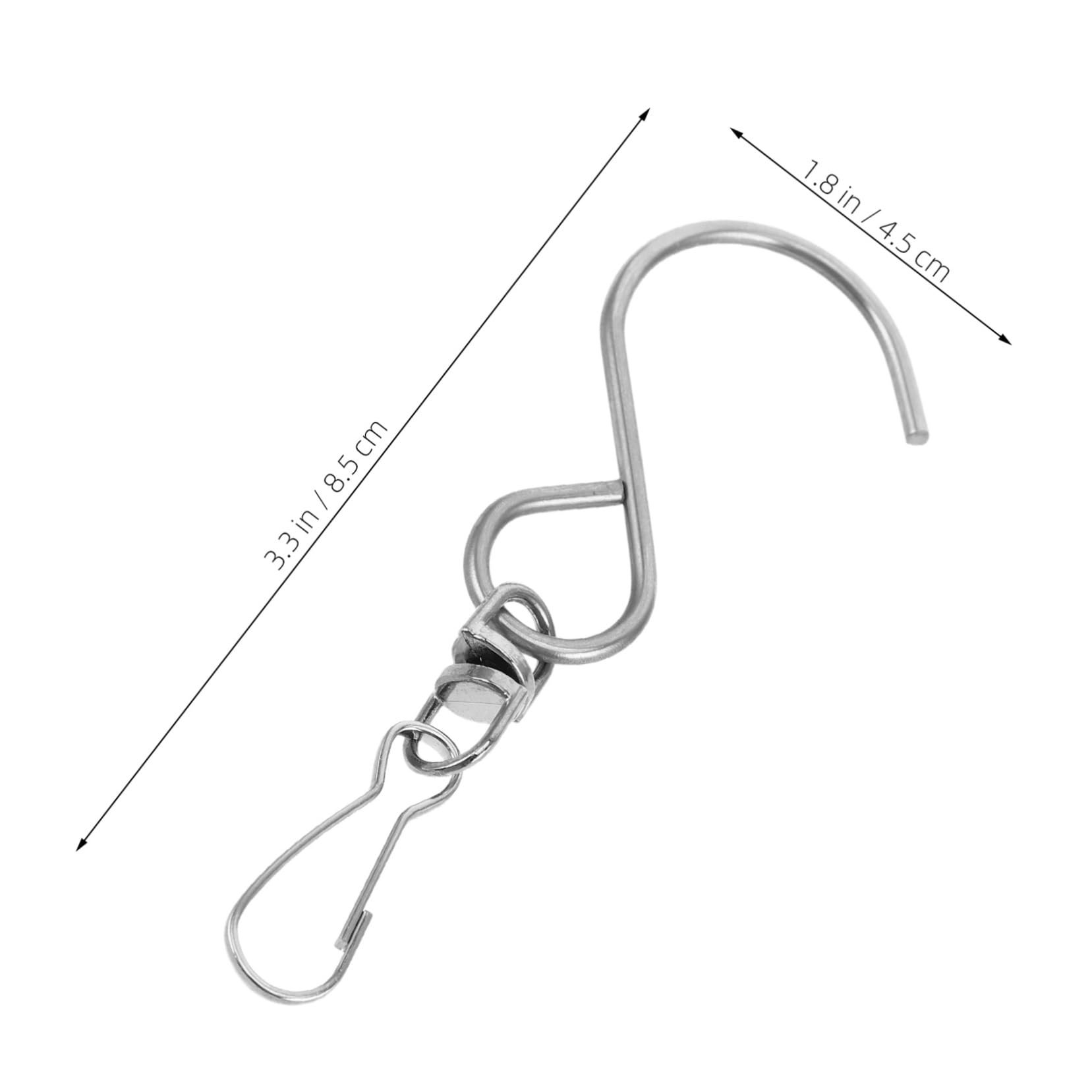 MUSISALY Metal Wind Chime Hanger Rotating Ornament Hanger S-Shaped Design Stainless Steel Hooks