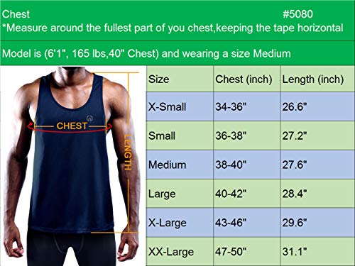 Image of NELEUS Men's 3 Pack Dry Fit Athletic Muscle Tank Workout Gym Shirt
