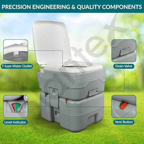 Image of Plantex High Density Polyethylene (HDPE) Piston Pump /for Adult /Elderly /Portable Toilet for Indoor and Outdoor Camping with Bidet Jet Spray /Travel Friendly with 10 Liters Water Tank - Pack of 1 (Grey)