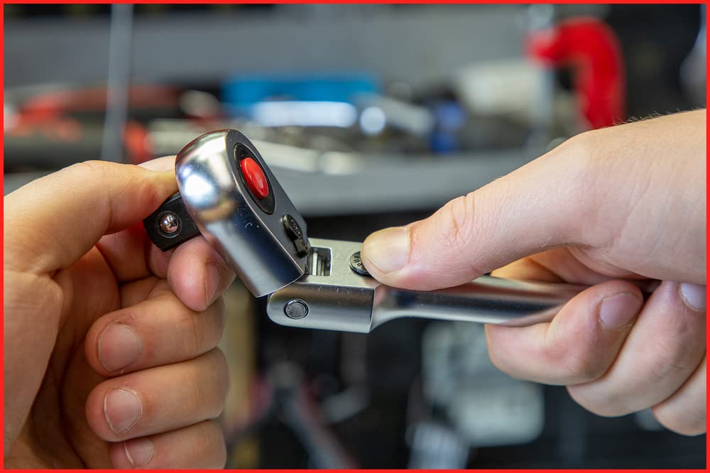 KS TOOLS 920.1330 grzechotka teleskopowa, głowica przegubowa, 1/2 cala