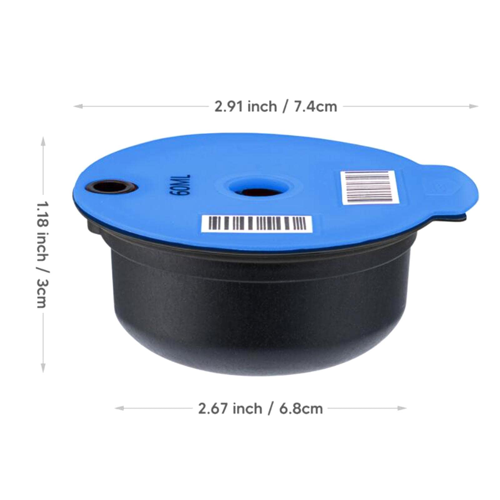 Cápsulas de Café Reutilizables Cápsula de Café para Espresso Filtro de Doble Capa Fácil de Instalar, 60ml