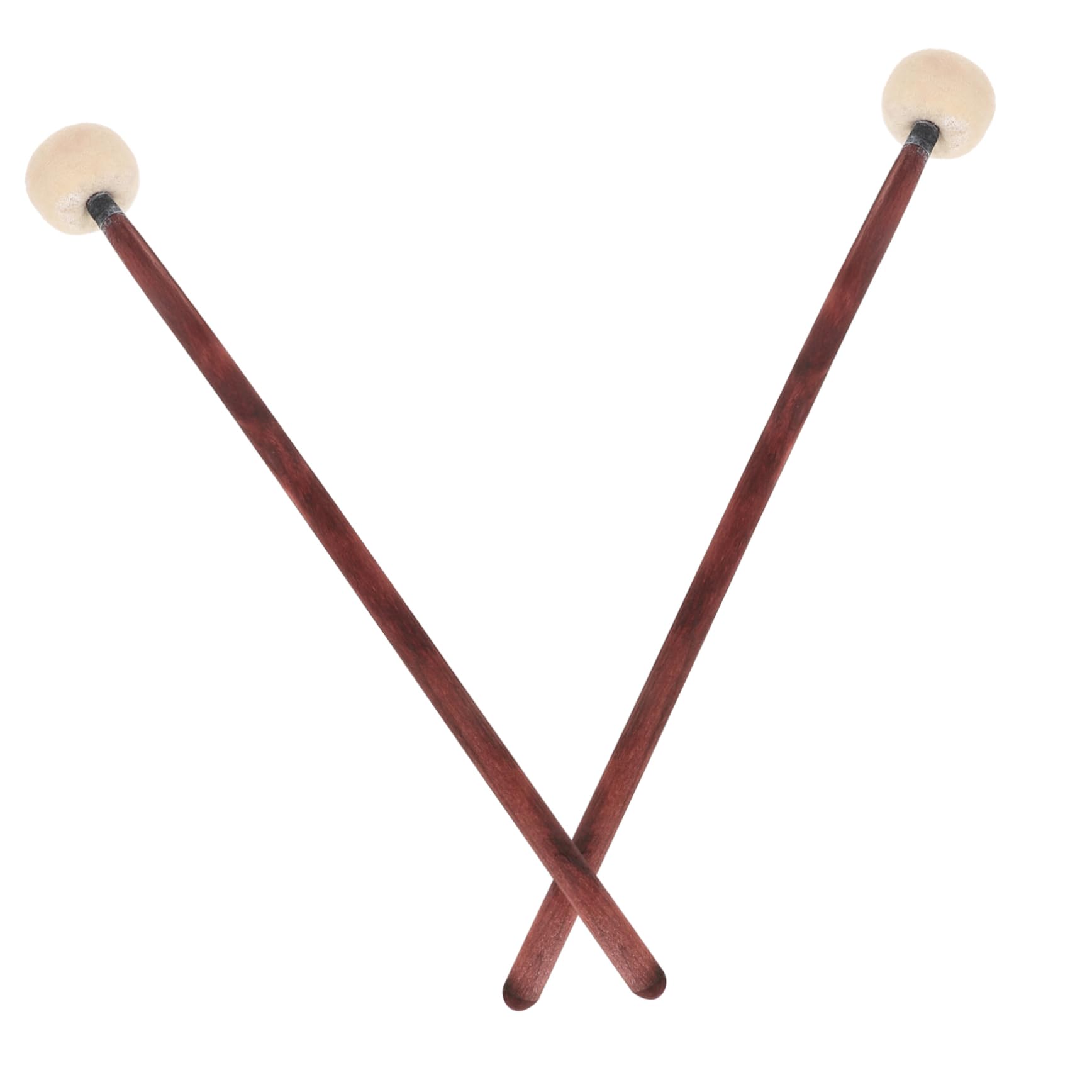 ibasenice 10pezzi Bacchette Per Batteria Con Manico Legno e Testa Feltro Strumento Di Percussione Professionale Per Pratica e Performance Musicale