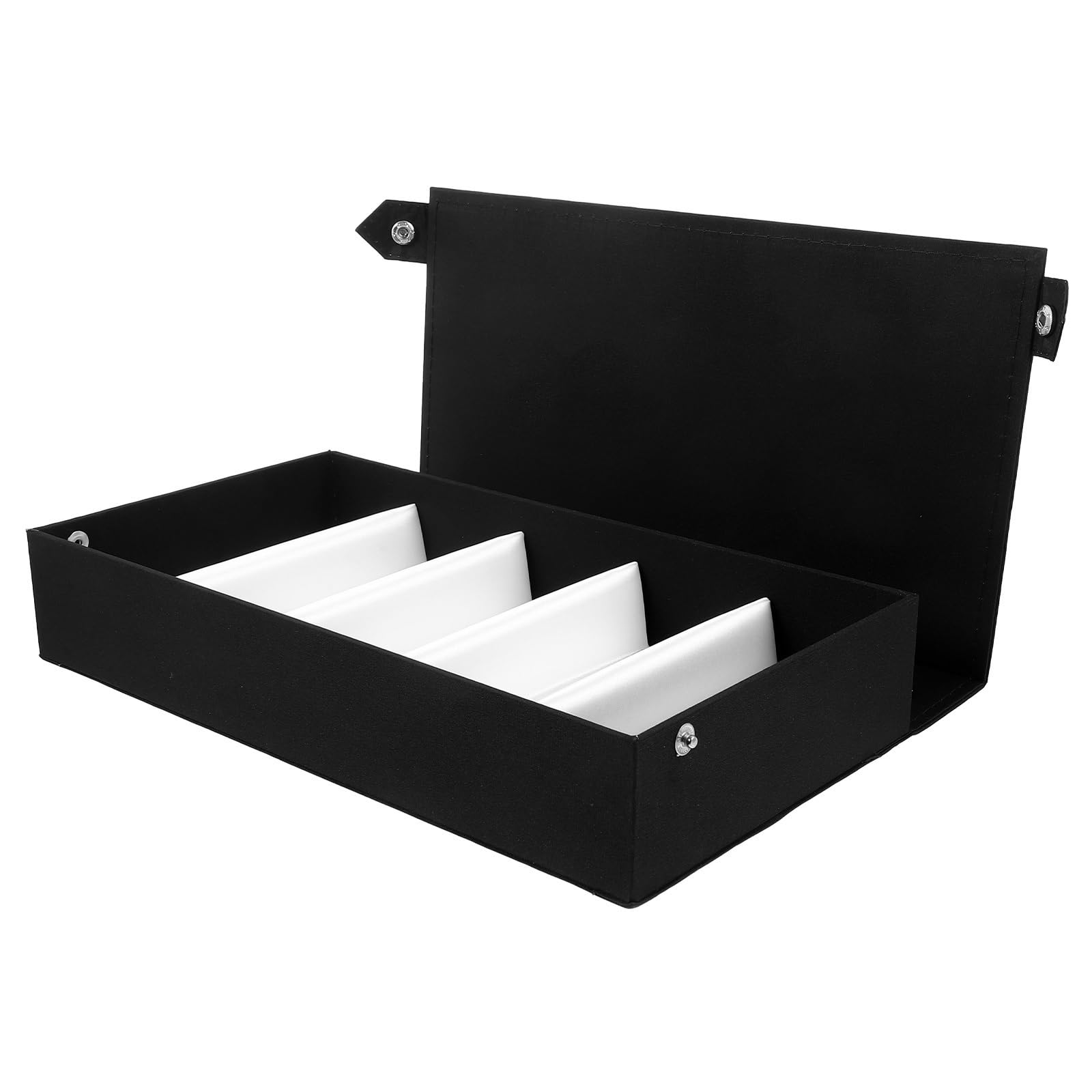 Plateau De Rangement Pour Lunettes De Soleil Plateau de rangement noir à cinq compartiments for lunettes soleil avec couvercle, élégant support for, bijoux, étui for, boîte présentation for