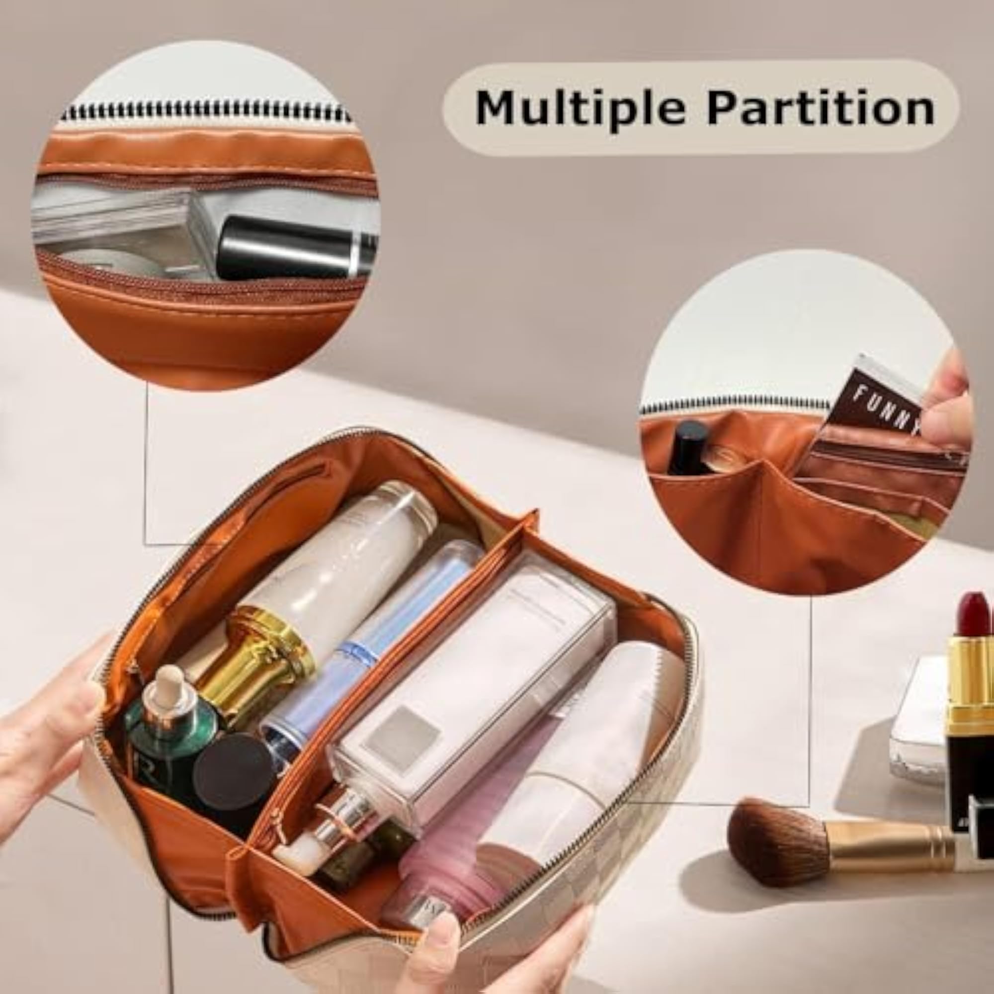 Luxury Large Capacity Travel Cosmetic Makeup Bag