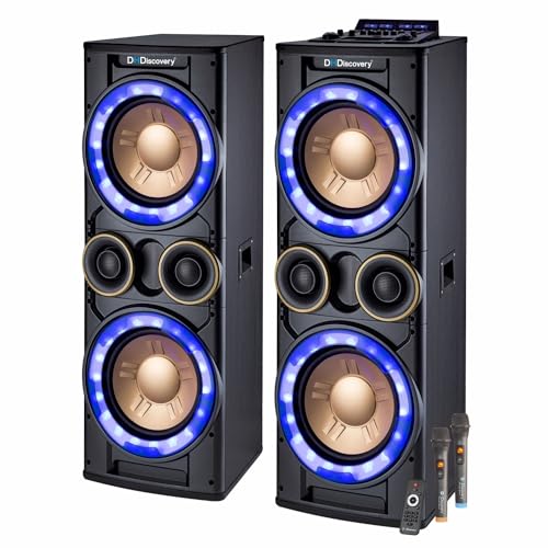Image of DH Discovery DJ 801 Party Speaker 3000 W Bluetooth Tower Speaker (Grey, 2.0 Channel)| 1 Year Warranty