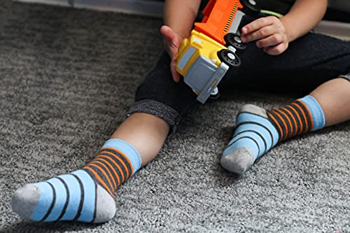 Jefferies Socks Boys' Stripe Cotton Crew Socks 6 Pair Pack3