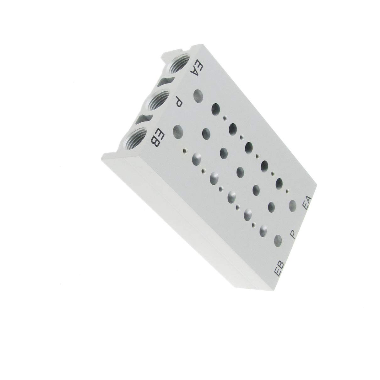 Aexit Prostokątna aluminiowa podstawa zaworu elektromagnetycznego kolektora blokowego 5 stacji(Base d'électrovanne collecteur en aluminium rectangulaire 5 stations