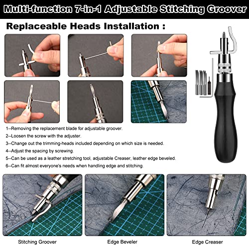 TLKKUE 72PCS Leather Craft Tool Kit