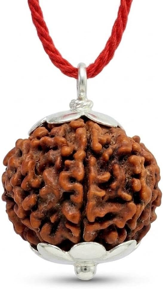 1 2 3 4 5 6 7 8 9 10 11 12 13 Mukhi Gauri Shankar Ganesh Mukhi Nepali 925 Silver Pendant Lab Certified Original Rudraksha rudrakshi Pure Locket for Men and Women