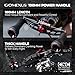 GOMEXUS Power Handle Compatible for Shimano Tranx Daiwa Zillion Abu Garcia 13 Fishing Baitcasting Reel Replacement Handle with TPE Knob, Bass Fishing (Black Red, 7x4mm Hole/100mm Length)