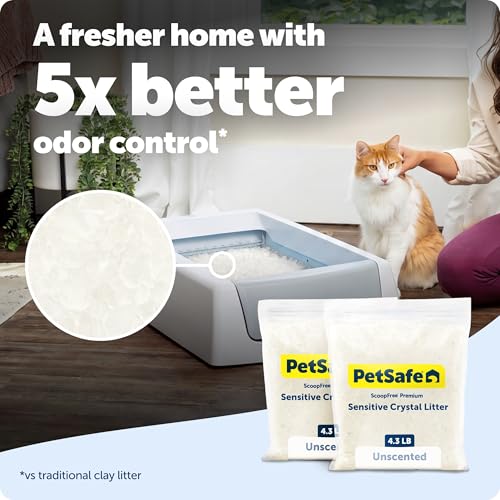 Image of PetSafe ScoopFree Premium Crystal Litter, Fragrance Free, 4.3Lb Bag, 2 Pack