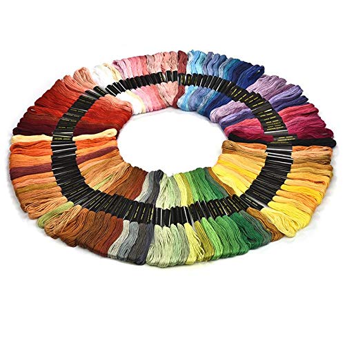 24 Pezzi Filo per Punto Croce Ricamo Oro Chiaro Filo Intrecciato Lucido