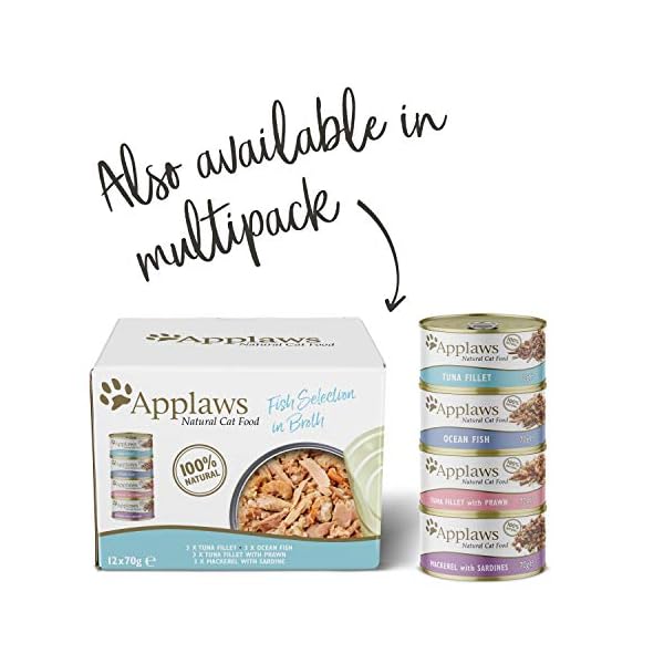 Applaws Premium Natural Katzenfutter Nass, Thunfischfilet in Brühe 70g Dose (24 x 70g) – Bild 7