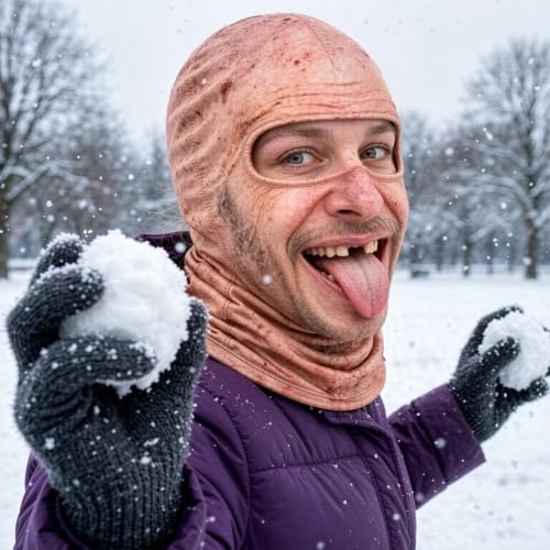 Funny Realistic Face Ski Mask Old Man Winter Balaclava 3D Printed Full Face - image 7