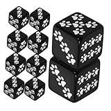 Dés à motifs de pattes : les dés et amusants sont également pour la maison, pub, la plage, les divertissements dans la cour, les dés en résine de dessin animé