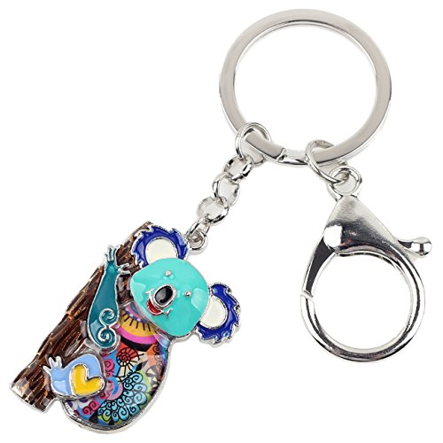 WEVENI Cute Alloy Australia Koala Bear Keychain Charms Jewelry for Women Girls Bag Car Wallet2