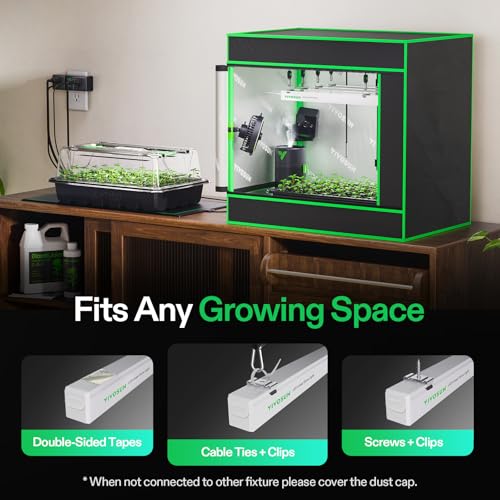 Image of VIVOSUN T5 Grow Lights for Indoor Plants, 5000K Full Spectrum 48W(8 X 6W), 1FT LED Plant Light Strip for Seed Starting, Greenhouse, Hydroponics, SGS Compatible, Linkable, 8-Pack