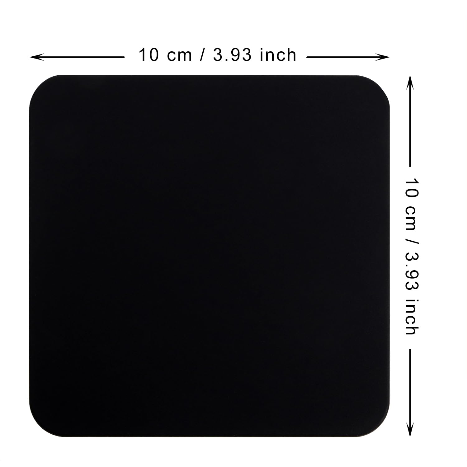 Mini Skater 3pcs Bar Coasters 10x10x0.2CM Square Silicone Coasters for Drinks Beverage Coffee Table Tea Coaster (Black)