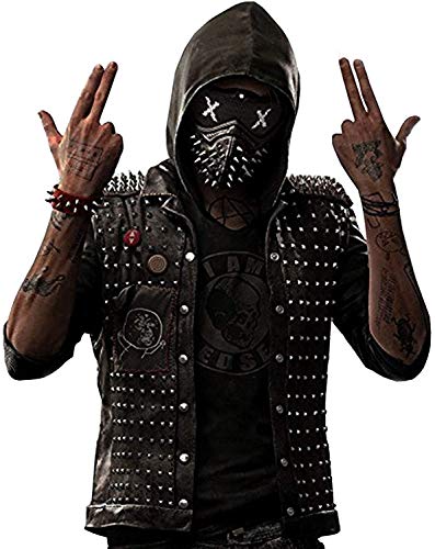 Watch Dogs 2 Wrench Dedsec Hand-Stitched Vest with Removable Hood (L)