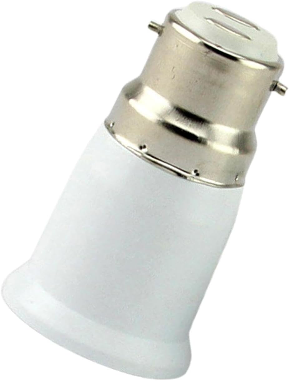 B22-E27 Light Socket Adapter - 5 Pack B22-E27 Socket, B22-E27 Lamp Base Conversion Adapter, E27 Thread to B22 Bayonet, Bulb Holder Lamp Base Converter, Converter Bayonet Cap Screw Holder