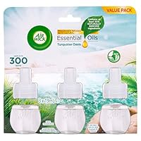 Air Wick Turquoise Oasis Essential Oils Plug-in Diffuser Refill 19 ml (Pack of 3)