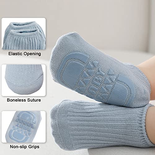 Looching Toddler Baby Non Slip Socks with Grips Cartoon Boys Girls Anti-Slip Floor Walking Sock for Infants Newborn 0-3T3