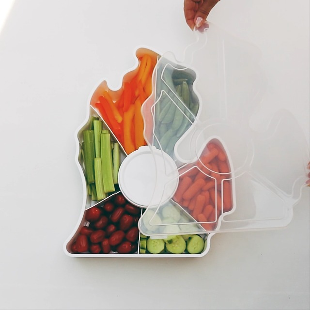 Amazon.com: KOLORAE Michigan Serving Tray - Unique 7 Compartment