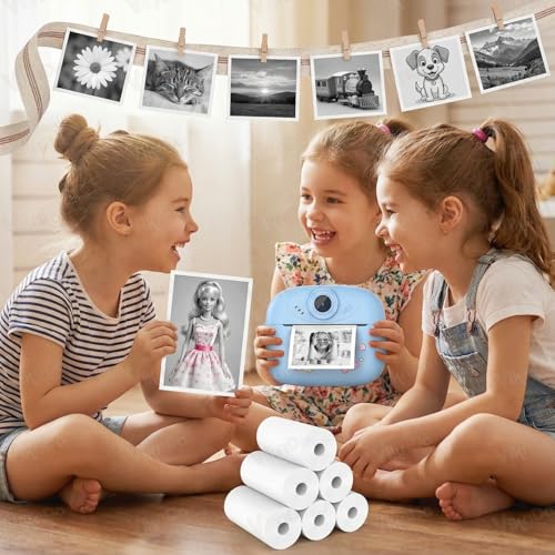 Image of VikriDA Non-Sticky Thermal Paper Roll 2.5 Inch (58mm) White for Mini Thermal Printers, Kids Camera & Billing - Set of 5Pcs