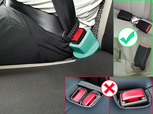 Image of Seat Belt Buckle Holder - Easy Access to The Buckles of Rear Seats - Plug The Seat Belt in with Only One Hand - Friendly to Kids, and Passengers with Special Needs (Fluorescent x2)