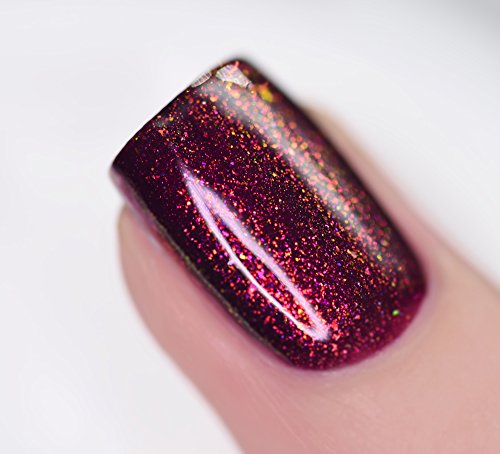 Image of ILNP Scarlet - Red, Orange, Gold, Green Iridescent Topper Nail Polish