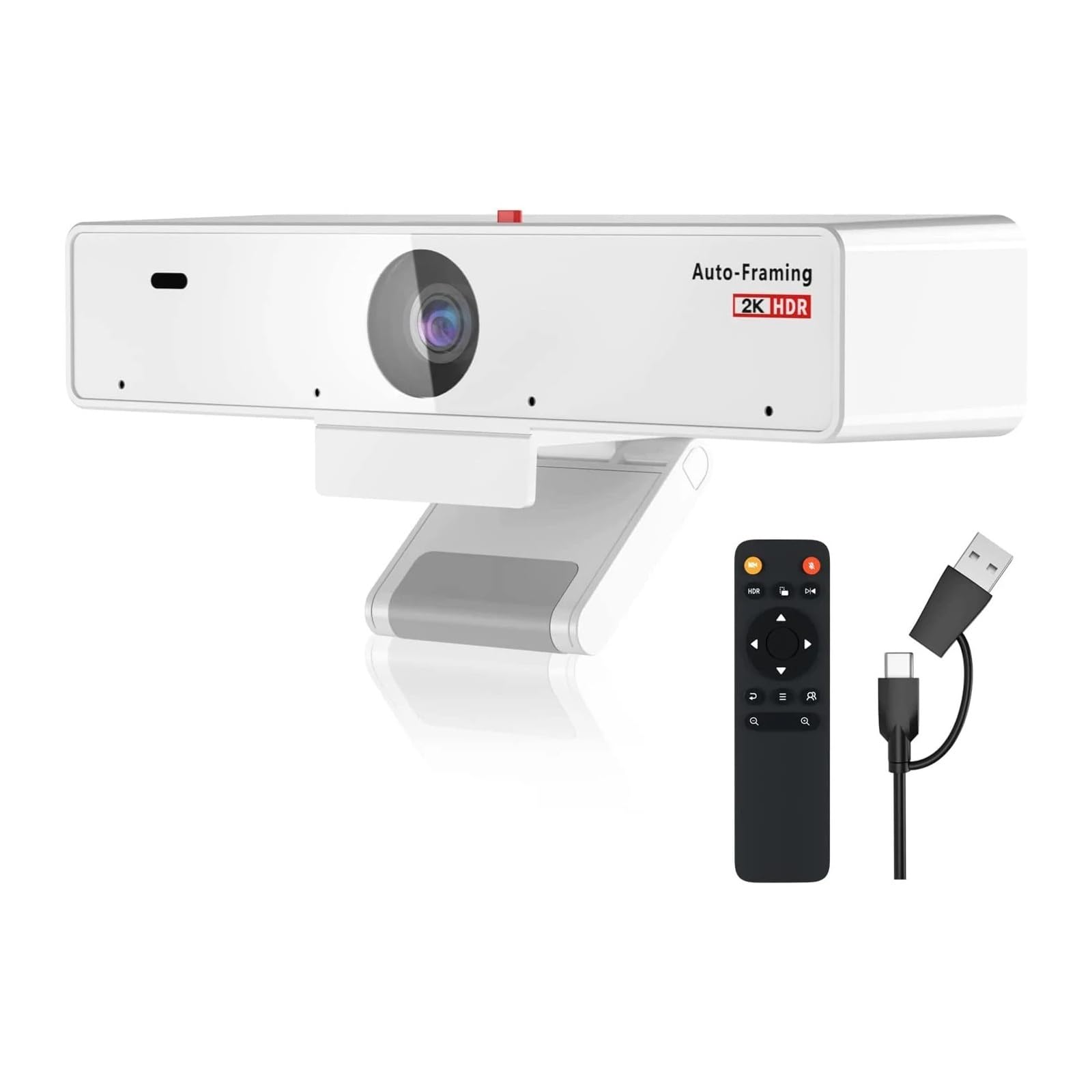 V21-AF 2K Webcam with 4 Noise-Canceling Mics Camera 1080P 60fps -and-Play For Meeting Livestreaming on PC/Mac/Laptop