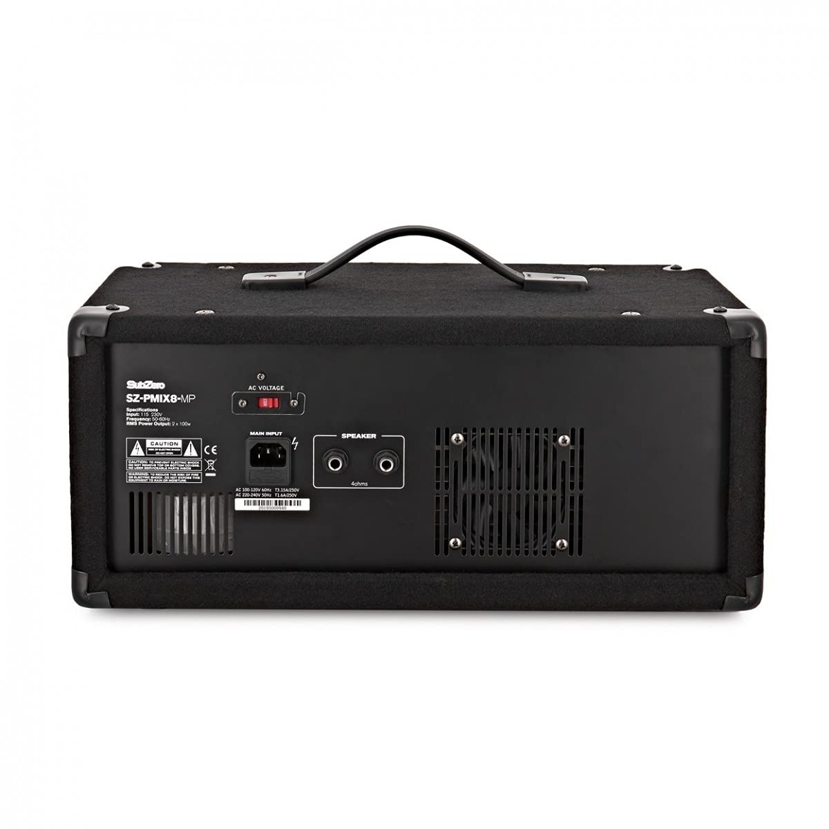 SubZero Powered Mixer mit Media Player &Bluetooth 200W RMS | 8 Kanäle mit XLR- und Klinkeneingängen, 200W RMS/280W Spitze, integrierter MP3-Player mit Bluetooth, 2-Band-EQ pro Kanal