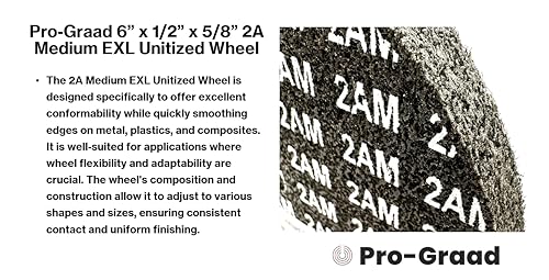 Image of EXL Unitized Wheel, Aluminum Oxide, 6 inch Diameter x 1 /2 inch Wide x 5 /8 inch Arbor, 2A Medium | 28023 | (Pack of 1)