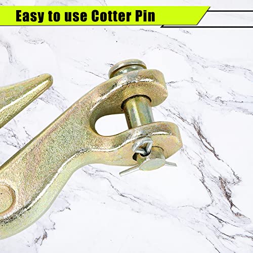 Gooeap (2 Pack) 1/2 Inch Grade 70 Clevis Grab Hooks, 12,000 Lbs Wll For Wrecker Flatbed Truck Trailer Tow Chain Transport #TOP4