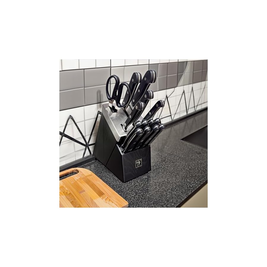 Henckels-Classic-15-pc-Self-Sharpening-Knife-Block-Set-8-Steak-Knives-Paring-Knife-Serrated-Utility-Knife-Prep-Knife-Santoku-Knife-Chefs-Knife-Kitchen-Shears-Black-Block Henckels Classic 15-pc Self-Sharpening Knife Block Set | 8 Steak Knives, Paring Knife, Serrated Utility Knife, Prep Knife, Santoku Knife, Chef’s Knife, & Kitchen Shears, Black Block