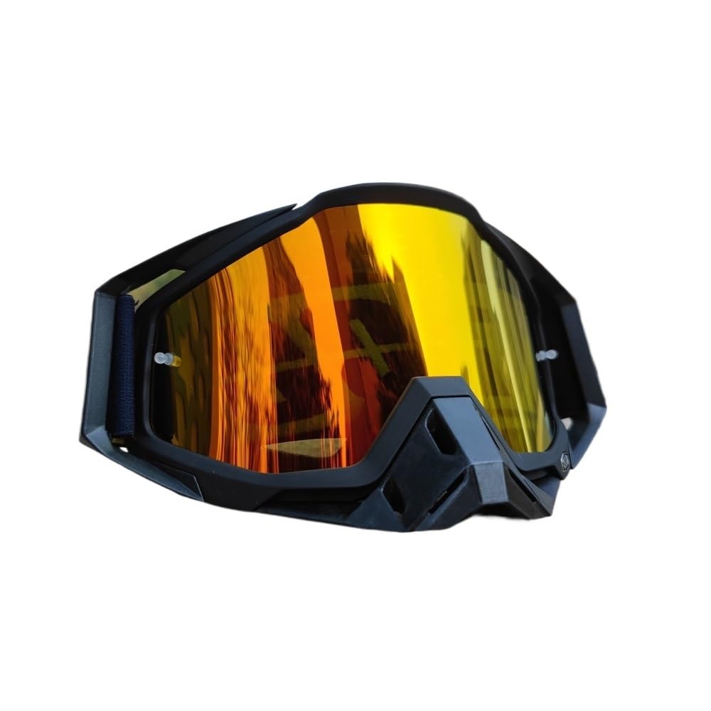 Occhiali Moto,Occhiali da Moto Occhiali da sole Motocross Sicurezza Protettiva Visione notturna Casco Occhiali da guida Occhiali da ciclismo(C07)