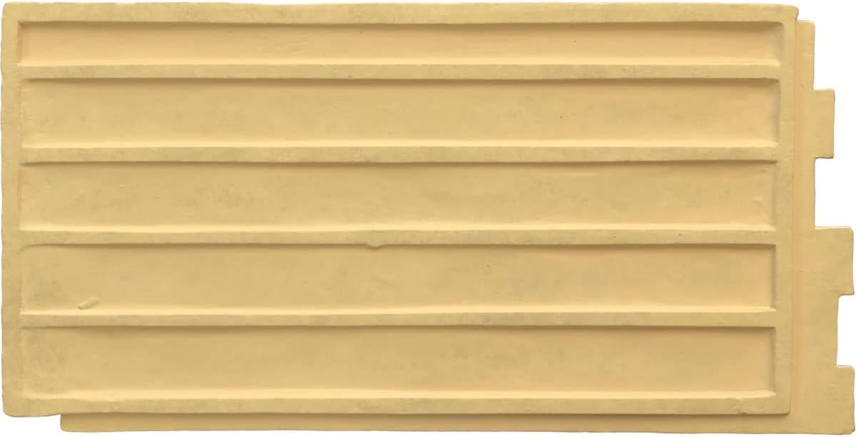 Ekena Millwork 48 5/8"W x 24 3/4"H x 1 1/4"D Cascade Stacked Stone, StoneWall Faux Stone Siding Panel, Sandstone