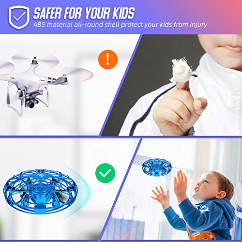 SNAPTAIN Hand Operated Drone for Kids or Adults, Flying Toys Mini Drones with 3D Flips,Circle Flight, Throw’n Go, 2 Speed Adjustment and One Key Takeoff/Landing