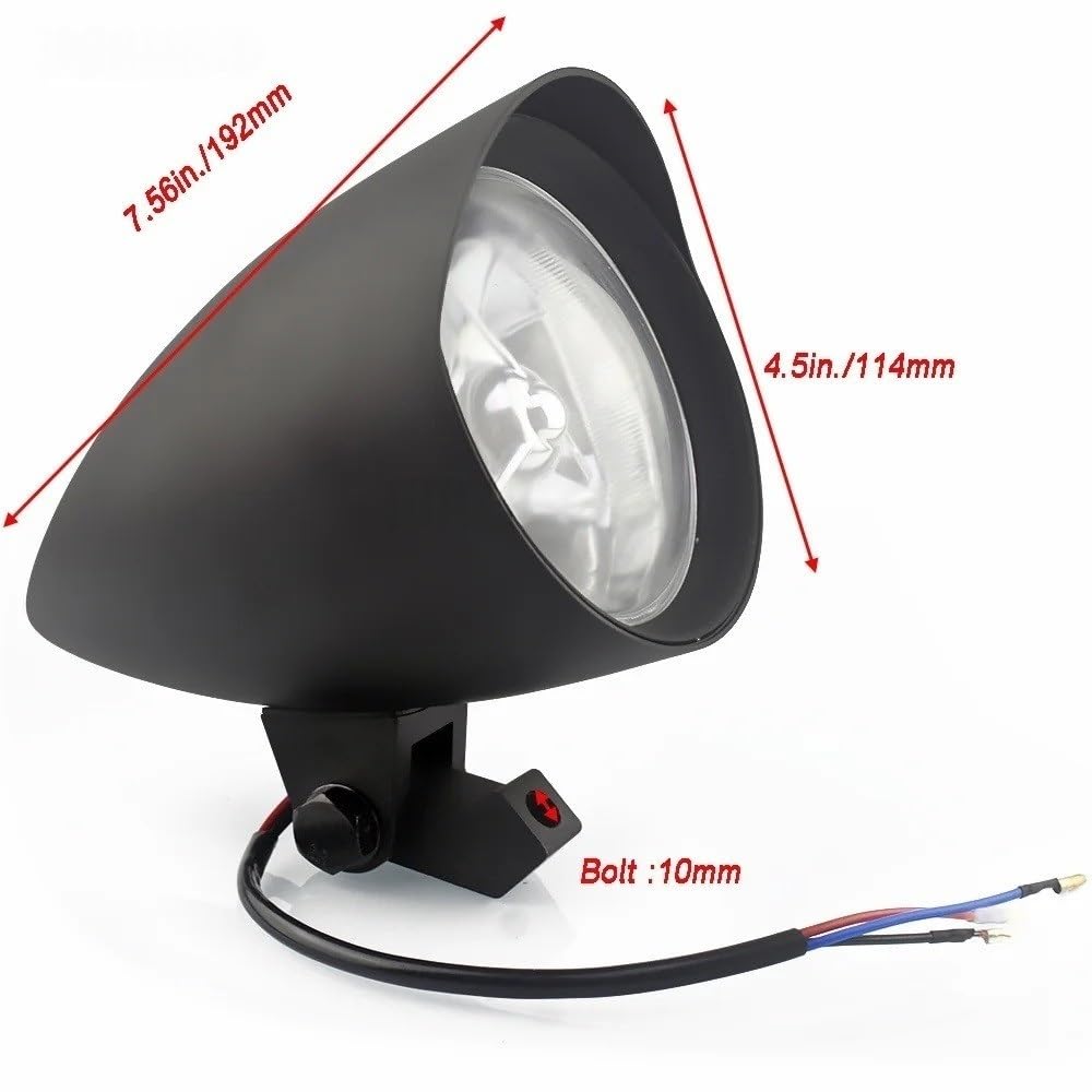 Moto Faro Anteriore Faro anteriore per moto da 4,5 pollici H4 Lampada per visiera frontale per custom per Chopper per Softail per Sportster