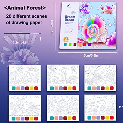 JUNQIU Watercolor Coloring Book for Kids - Use Code 6YYKZ4YE - Image 4